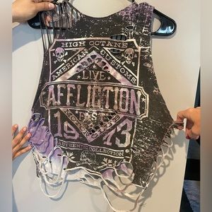 Affliction - Custom Cut Cropped Tank